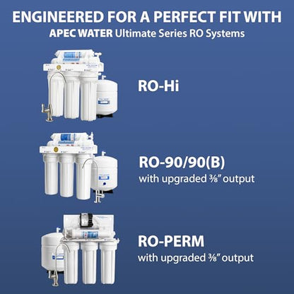 APEC Water 5-TCR-3-8, 10" Inline Carbon Filter, US Made, Quick Connector - style: Quick Connect 3/8" Carbon Filter