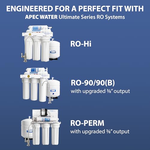 APEC Water FILTER-MAX90-38, RO Replacement Filter Set, US Made, 90 GPD - style: Complete Filter Set + 3/8" output