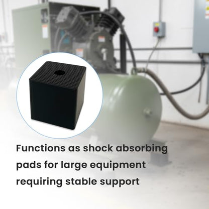 4 Pack 2×2×2 Inch Thick Rubber Anti-Vibration Pads & Shock Absorbing Pads - size: 50X50X50mm