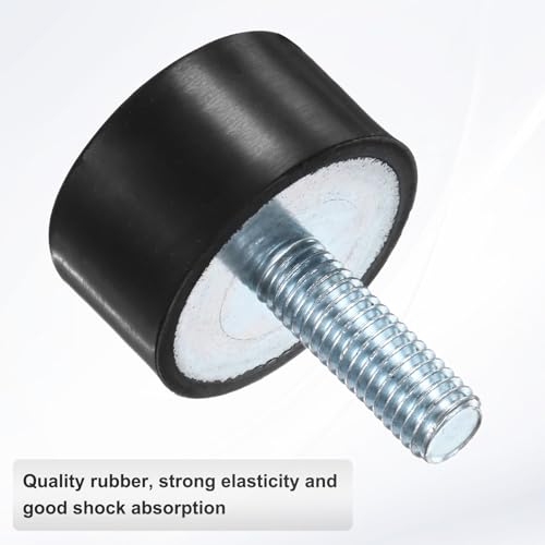 M METERXITY 8-Pack Rubber Mounts D30mmxH15mm Male/Female Vibration Isolators Cylindrical Shock Absorber W M8 x 23mm Studs for Air Compressor/Car/Pump/Boat/Garage Motor/Bobbins Rubber Isolators - size: M8 x 23mm, 30mm x 15mm