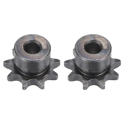 uxcell Chain Roller Sprocket, 8mm Bore 3/8" Pitch 9 Tooth Single Strand Type B Chain Sprocket, A3 Carbon Steel Roller Chain Sprocket for ISO 06B Chain, 2Pcs - size: 30mmx8mm