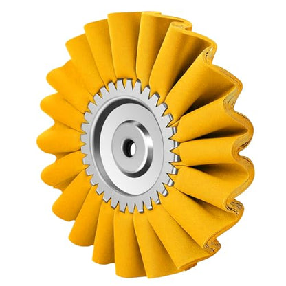 10" S-Shape Airway Buffing Wheel with One-Piece Hub（Medium） - color: Medium Polishing