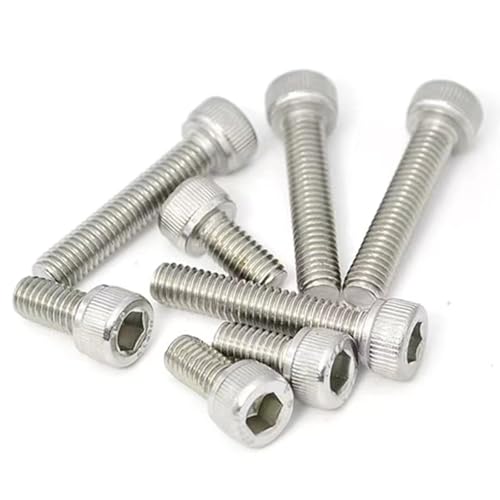 M1.4-0.3 x 6mm Socket Head Cap Screws Metric, Hex Socket Screw, Allen Socket Drive, 304 Stainless Steel (A2-70), Full Thread, Bright Finish, Machine Thread, DIN912,60 Pcs - size: M1.4-0.3 x 6mm（60 Pcs）