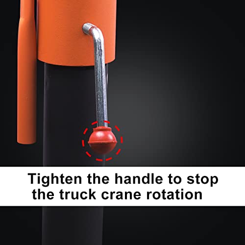 Pismire 1100lb Folding Truck-Mounted Jib Crane - 3500lb 12V Electric Winch Combo, 360° Swivel, Dual Remotes (Infrared/Wired), Painted Steel，Orange - size: 1100 with 3500 winch RC