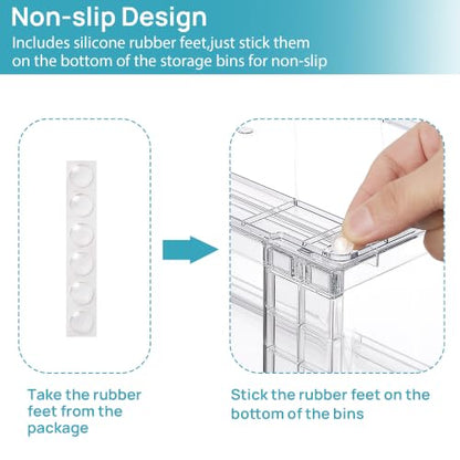 Vtopmart Clear Stackable Storage Drawers, 3 Pack Wide Organizer Set - style: 1 Wide+2 Medium