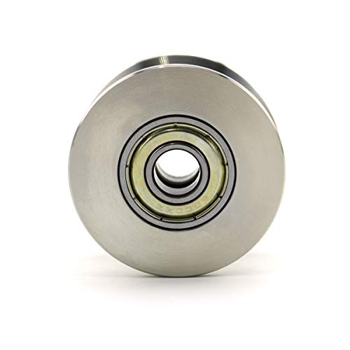 Heyous U Groove Stainless Steel Silent Pulley - 600LB, Silver Tone - style: U Groove