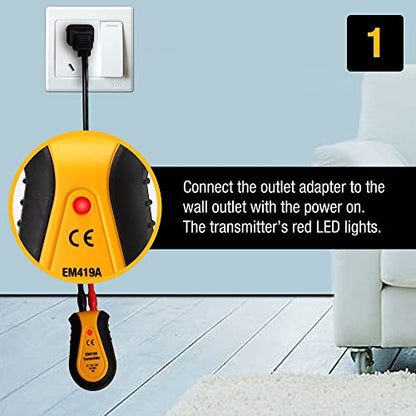 allsun AC 200-240V Circuits Fuses Breaker Non-Contact Voltage Sensor Locate AC Circuits/Fuses Socket Plugs Lamp Outlet Adapters - style: EM419A-220V EU Plug