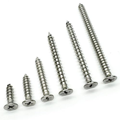 5 x 16mm Screw, Flat Head, Phillips Drive, Self Drilling, 304 Stainless Steel Drywall Wood Screws 100Pcs - size: 5 x 16mm