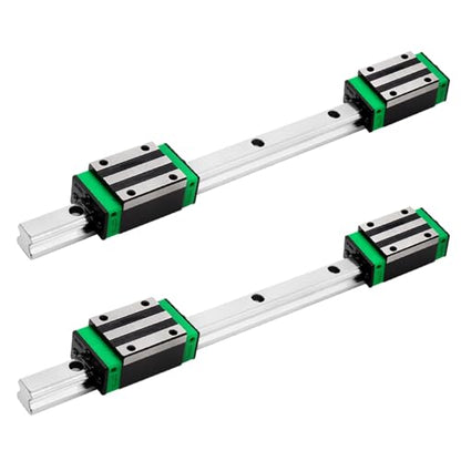 HGR20 Linear Guide Rail Kit - 2 Pcs 300mm Rails + 4 Pcs HGH20CA Bearing Blocks High Precision, Anti-Rust for 3D Printers, CNC Routers, Lathes & DIY Automated Machines - size: 300mm