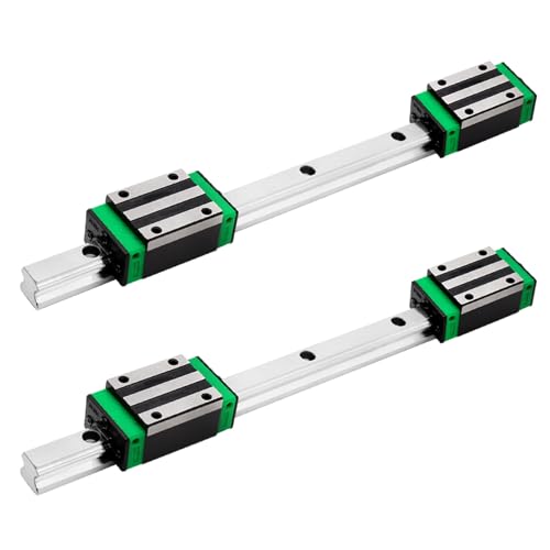 HGR20 Linear Guide Rail Kit - 2 Pcs 300mm Rails + 4 Pcs HGH20CA Bearing Blocks High Precision, Anti-Rust for 3D Printers, CNC Routers, Lathes & DIY Automated Machines - size: 300mm
