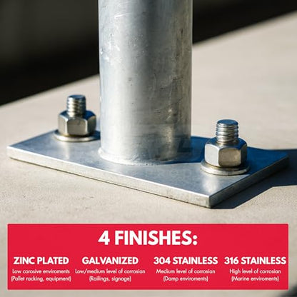 1/2" x 4-1/2" Zinc-Plated Wedge Anchors for Concrete & Cement (Box of 50) - size: 1/2" X 4-1/2"