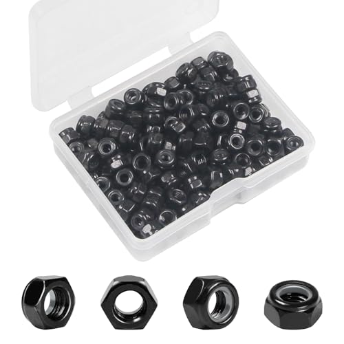 150Pcs M3 x 0.5mm Nylon Insert Hex Lock Nuts Locknuts - size: M3; 150pcs