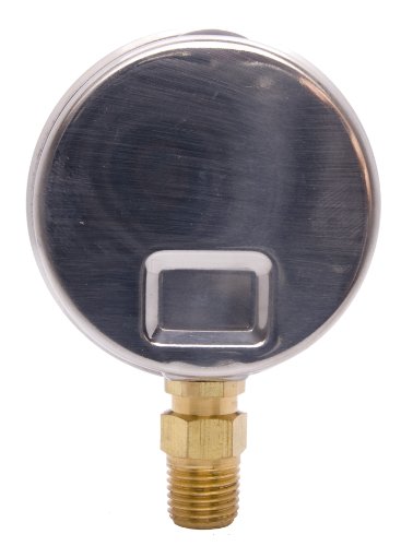 2-1/2" Oil Filled Pressure Gauge, Stainless Steel Case, 0-100 PSI, 1/4" NPT - size: [0-100 PSI]