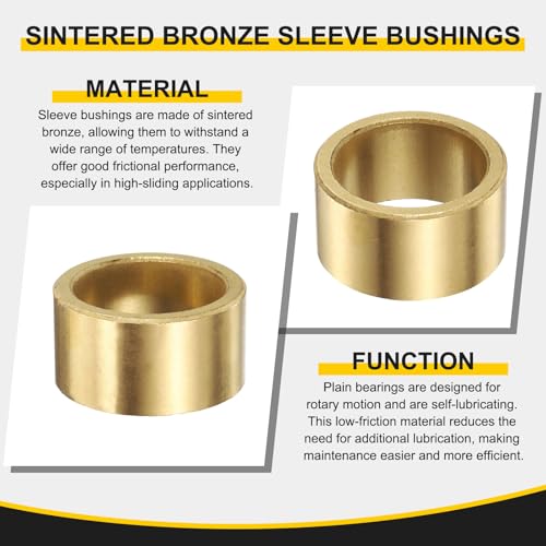 uxcell Sleeve Bearings, 30mm Bore x 38mm OD x 28mm Length - size: 30x38x28mm