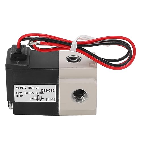 2 Position 3 Way Vacuum Solenoid,Pneumatic Solenoid Valve Vacuum Solenoid Valve Valve Pneumatic Electric Solenoid Valve Type DC24V G1/8 Solenoid Air Valve