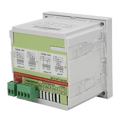 3 Phase Voltage Meter AC 450V, DTM-AV96 Digital Voltmeter 1 LED Display Panel Programmable Voltage Current Frequency Tester