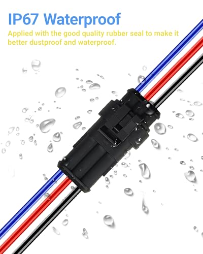 14AWG 3 Pin Waterproof Electrical Connector Quick Connect 6 Pack - size: 3 Pin
