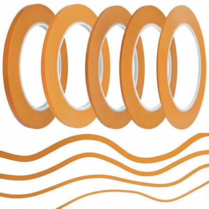 JINBING Pinstripe Masking Tape Fine Line Tape (1/16 in 1/8 inch x 3)
