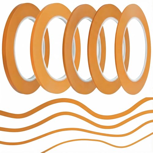 JINBING Pinstripe Masking Tape Fine Line Tape (1/16 in 1/8 inch x 3)