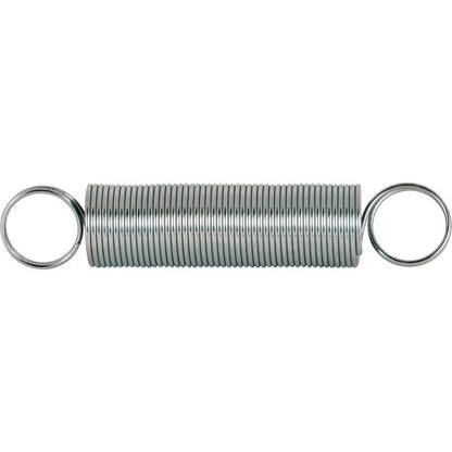 Prime-Line SP 9604 Extension Spring, Spring Steel Construction, Nickel-Plated Finish, 0.025 GA x 11/32 In. x 1-7/8 In., Closed Double Loop, (2 Pack)