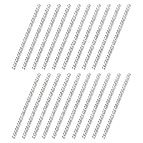 uxcell 20Pcs Fully Threaded Rod M2 x 0.4mm Pitch 40mm/1.6 Inch Threaded - size: M2x0.4mmx40mm