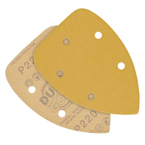 Dura-Gold Mouse Detail Sander Sandpaper Sanding Sheets, 5 Hole, 220 Grit - size: 220-Grit