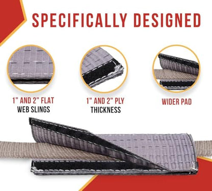 Mytee Products Yellow Polyester Web Sling Wear Pad for Rigging and Lifting Slings Protection - size: 1 - Pack, style: Cordura Flat Sleeve (4" x 12")
