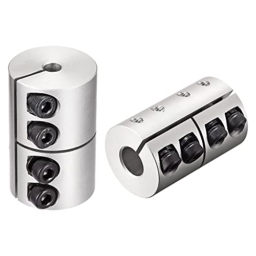 uxcell 2pcs 6.35mm to 10mm Shaft Coupling 25mmx40mm Coupler Aluminum Alloy Joint Motor for 3D Printer CNC Machine DIY Encoder - size: 10mm x 6.35mm