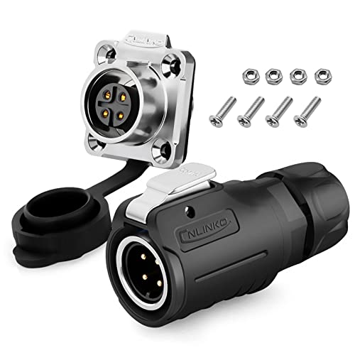 4 Pin Waterproof Connector - Aviation & Industrial Male & Female Connectors for Power, Car & Outdoor Use - style: 4 PIN