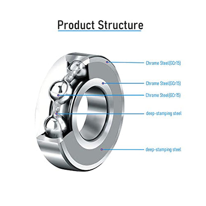 603ZZ 10 PCS Miniature Deep Groove Ball Bearing 3×9×5mm Double Metal Shielded Ball High Speed Bearing Chrome Steel P0 Z2 Bearing for Industrial Machine,Power Tools and Mechanical Equipment - size: 603ZZ Size 3×9×5mm