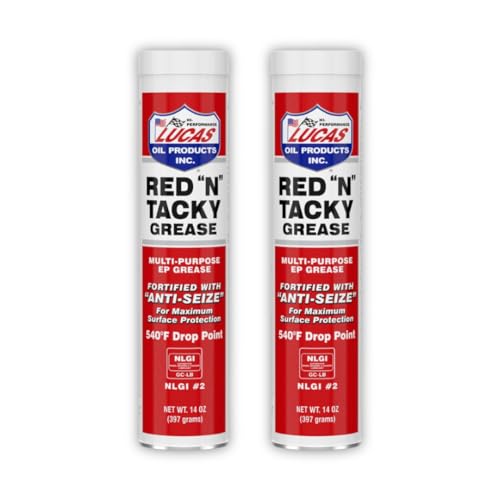 Lucas Red N Tacky | Red Grease | Heavy Duty Multi-Purpose | 2 Pack