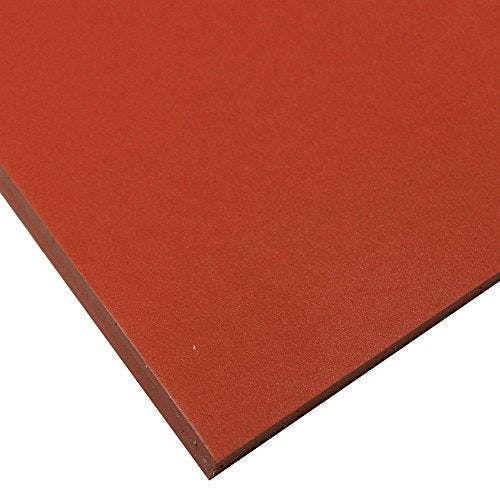 Small Parts 36-005R-2mm-075-036 Silicone Sheet, 50A Durometer, Smooth Finish, No Backing, 2 mm Thickness, 0.75" Width, 36" Length, Red