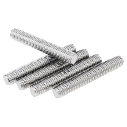 5 Pack M8-1.25 50mm Fully Threaded Rod 304 Stainless Steel 1.25mm Thread Pitch Screw Right Hand Threads Rods Bar Studs for Furniture Machinery Assembly (M8x50mm) - size: M8x50mm