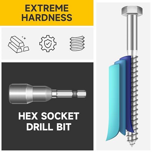 Mywish (12Sets) 3/8" x 1-1/4" Hex Head Lag Bolts, Heavy Duty Lag Screws with Washers, 304 Stainless Steel Bolts 18-8, Lag Screws Wood Screws, Full Thread Bright Finish, 3/8 Bolt - size: 3/8 x 1-1/4" (12 set)