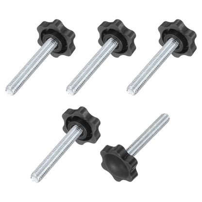 uxcell 5Pcs 5/16"-18 Star Knobs 2.1" Threaded Stud Male Clamping Knob - size: 5/16"-18, 2.1"