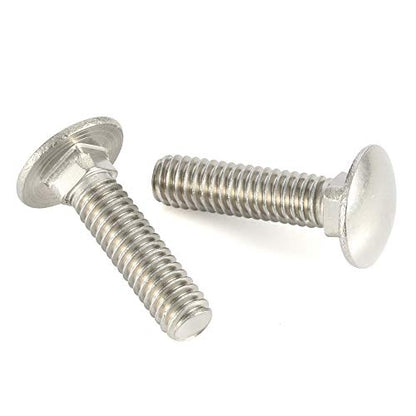 5/16-18 x 1-1/2" Carriage Bolts, Stainless Steel 18-8 (304), Round Head, Square Neck, Fully Threaded, 20 PCS - color: Silver, size: 5/16-18 x 1-1/2"