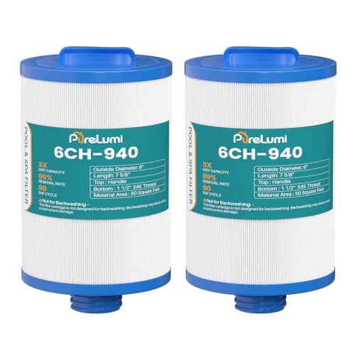 6CH-940 Spa Filter Replaces PWW50P3, FC-0359, 03FIL1400, 25252, 2-Pack
