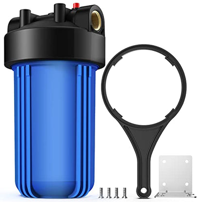 SimPure DB10P 10" *4.5" Whole House Sediment Water Filter Housing - size: 1 Count (Pack of 1), style: System (10 Inch x 4.5 Inch)