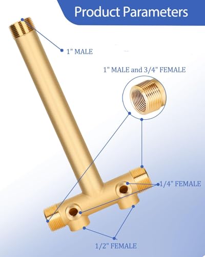 Miumoon 1"x 11" Well Pressure Tank Tee Kit with 40-60Psi Pressure Switch