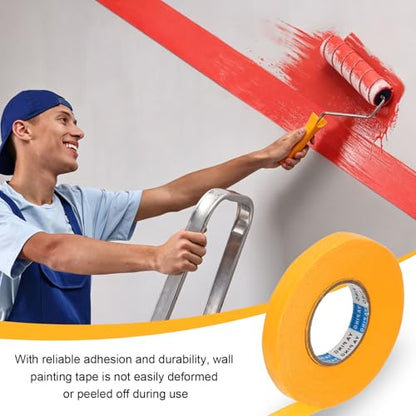2roll Masking Tape (0.4" x55Yards Yellow) No Residue Universal Tape - color: Yellow, size: 0.4" x 55Yards