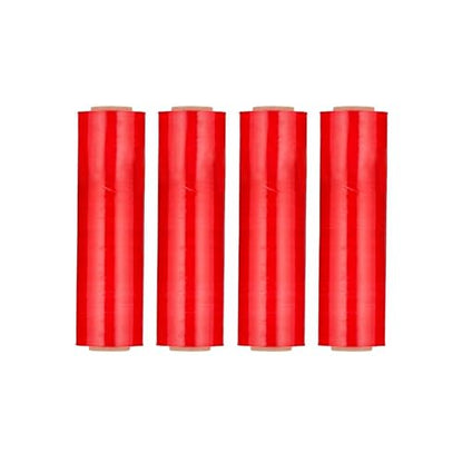 PSBM Dark Red Plastic Stretch Film/Wrap 18 Inch x 1500 Ft 63 GA 4 Rolls - color: Red, size: 18 Inch
