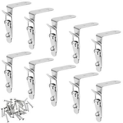 10 PCS Stainless Steel 90 Degree Spring Toggle Lock
