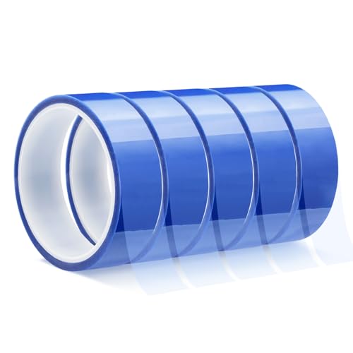 5 Rolls Blue Heat Resistant Tape 0.8" x 108ft