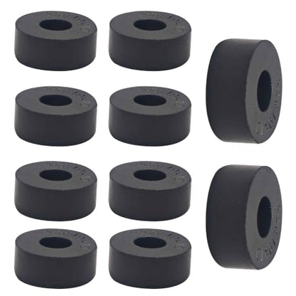 10Pcs Rubber Spacers 1 Inch OD x 3/8 Inch ID x 3/8 Inch Thickness Black Round Anti Vibration Bushing Washers Isolation Pads for Car Home Bolt Screw Machine Equipment - size: 1 Inch OD x 3/8 Inch ID
