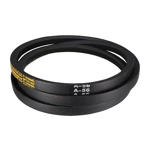 A-56 Drive V-Belt - [56-inch Inside Circumference] A-Section Rubber Drive Belt Wrapped for Transmission Use - size: A-56