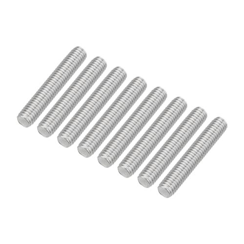 uxcell 8Pcs Fully Threaded Rod, M8 x 45mm 304 Stainless Steel Right Hand Thread Bar Studs M8-1.25 Thread Pitch for Furniture Machinery Assembly - size: M8 x 45mm