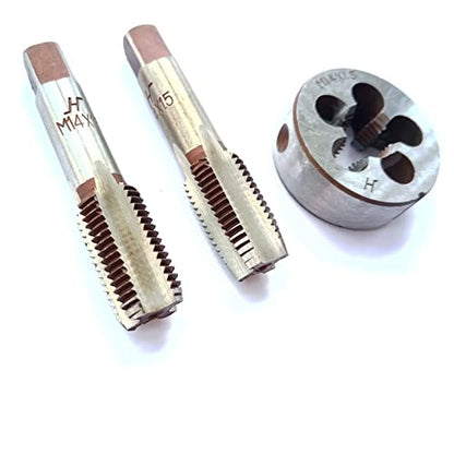 AtticZone M14 x 1.5 Metric Hand Thread Tap and Die Set, Right Hand - size: M14x1.5