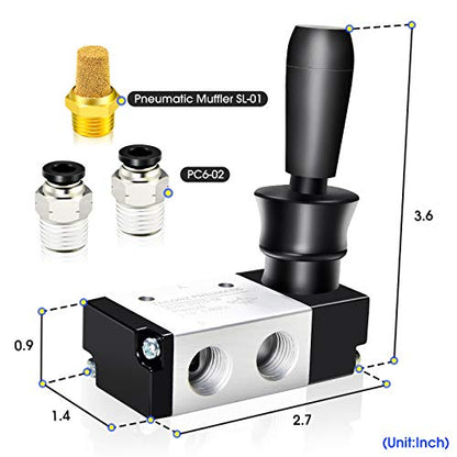 TAILONZ 1/4"NPT 3/2 3H210-08 Manual Valve - size: 1/4"NPT