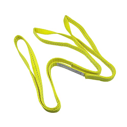 1" x 9’Rigging Moving Straps Lifting Sling Tree Saver Recovery Straps Twisted Eye Web Sling 1600lbs Vertical Capacity - color: Yellow - Vertical Capacity 1600LBS, size: 9ft