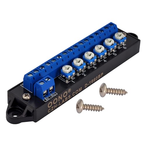 Dimmer Control 6-Lights LED Hub Distribution Module, AC/DC 5 to 24V Input, for HO/N/O Train Model. OONO D-1660BP